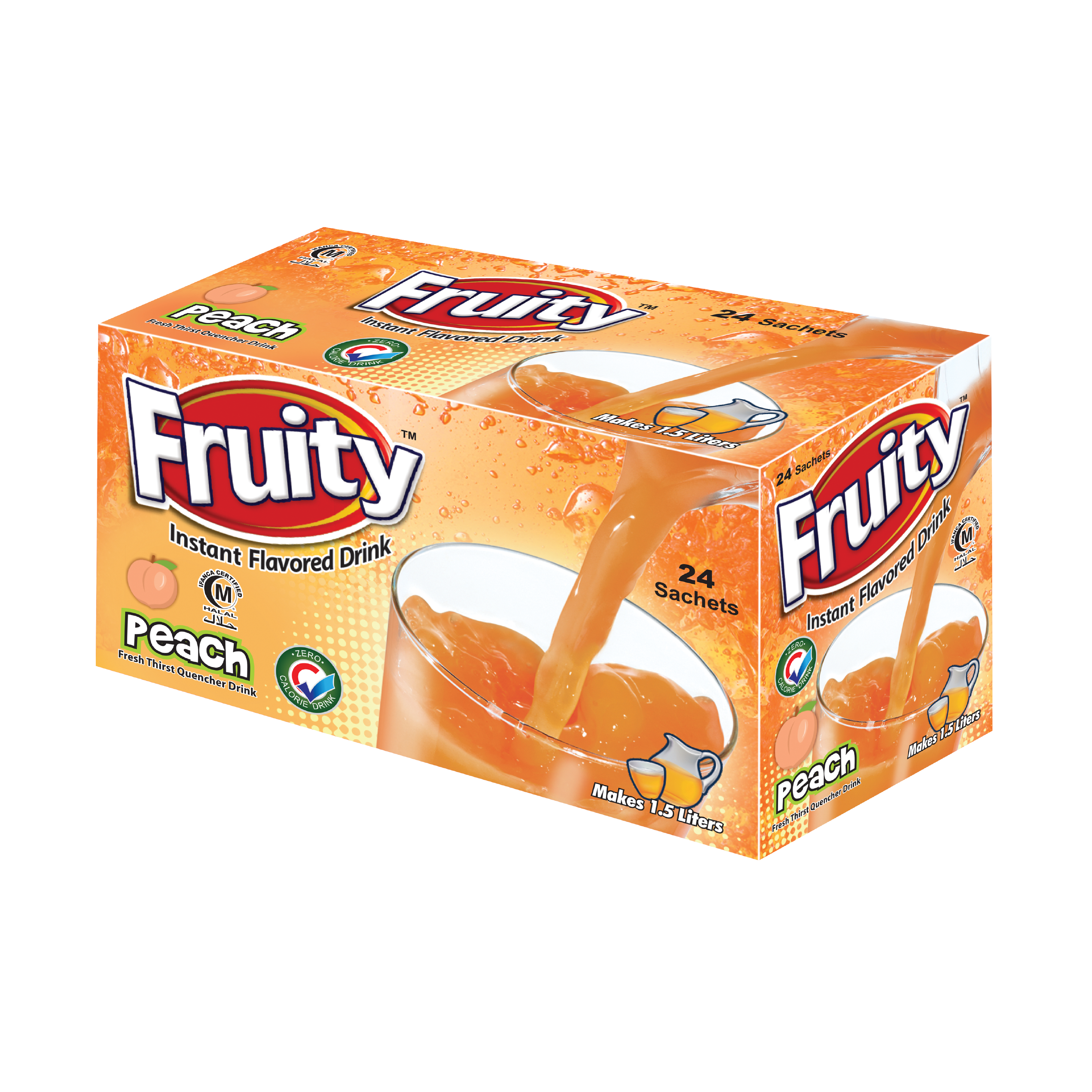 Fruity Instant Drink Peach. Box