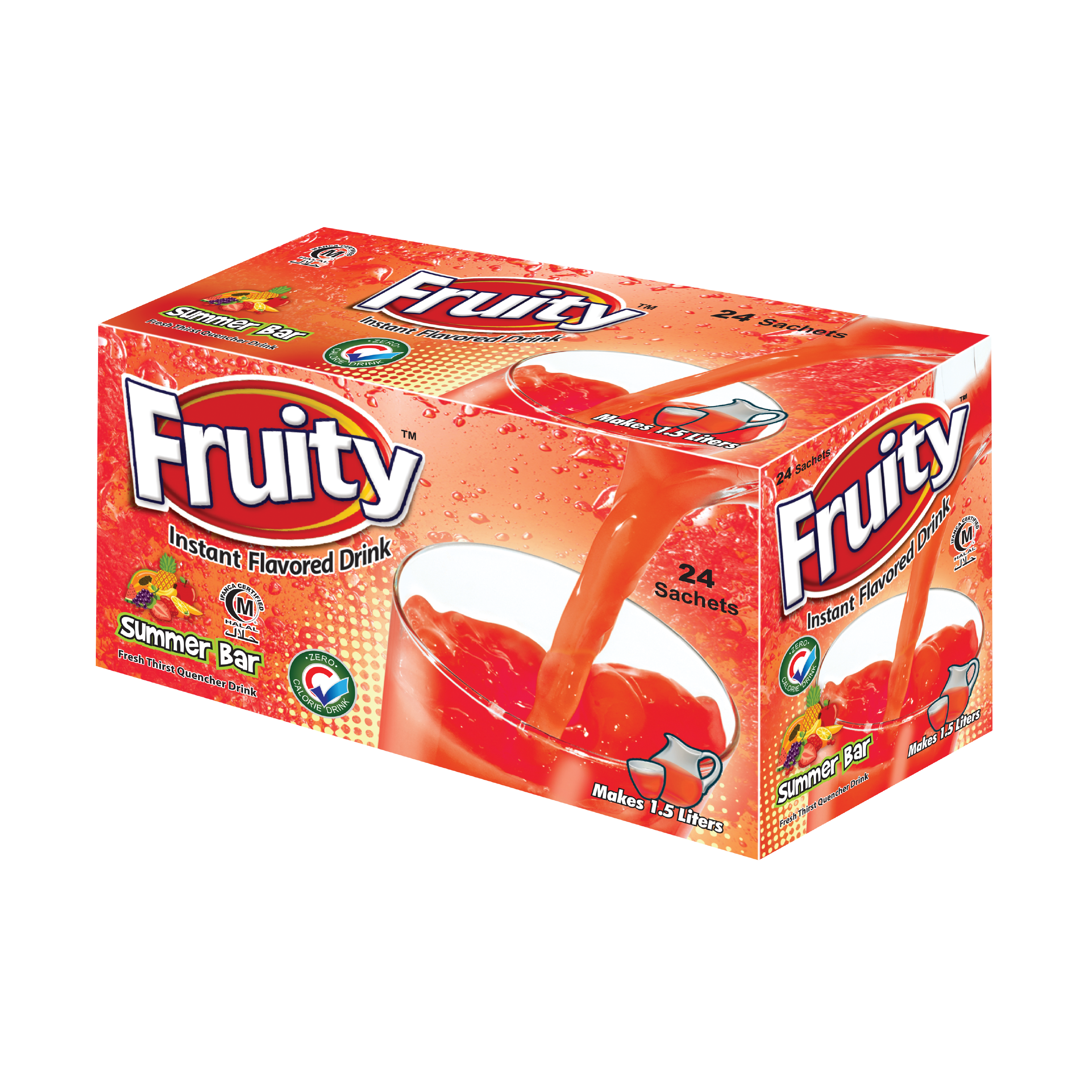 Fruity Instant Drink Summer Bar. Box