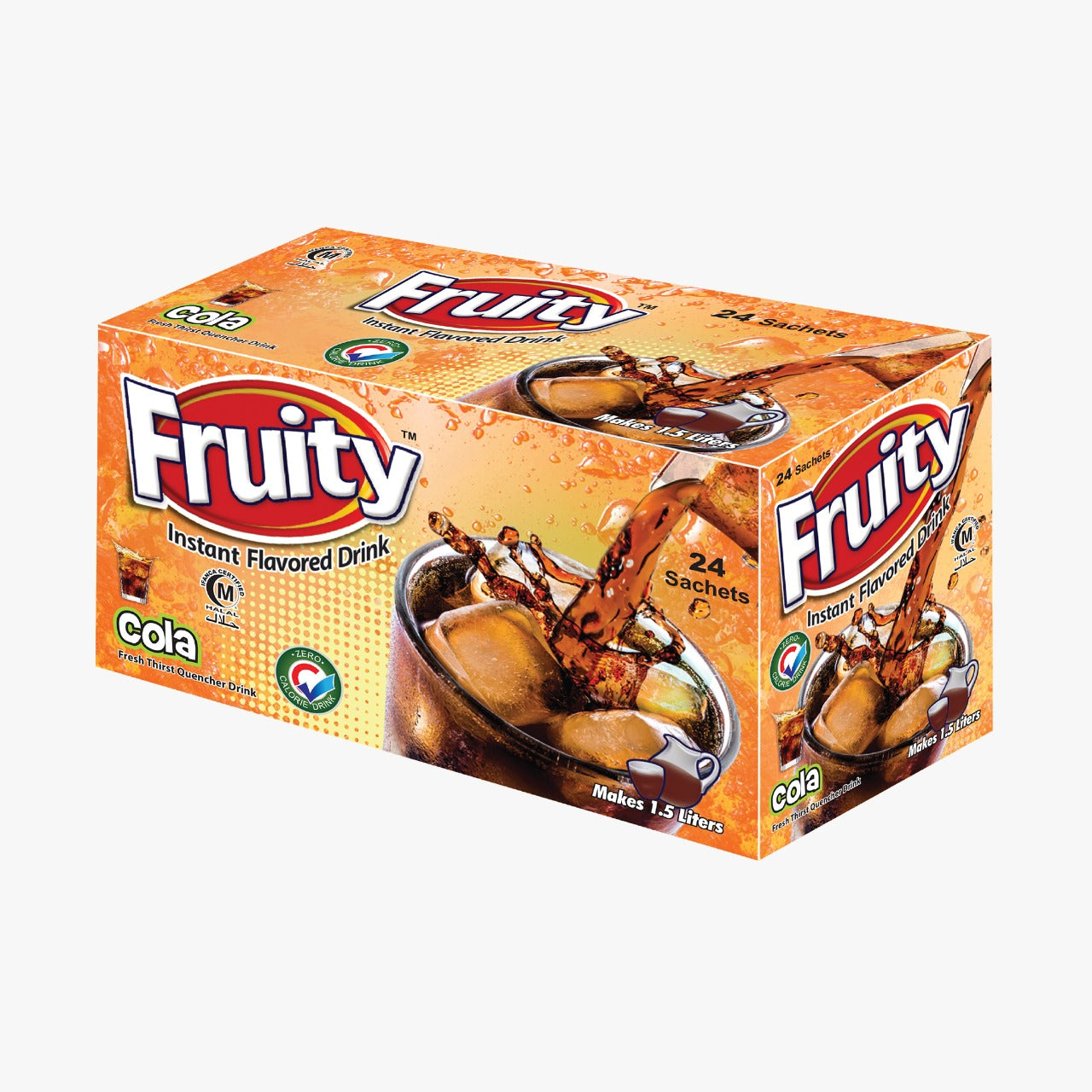 Fruity Instant Drink Cola. Box